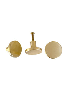 PREORDER | Flat Round Brushed Brass Gold Circle Draw Pull Cabinet Handle Knob Replacement Australia |Scandi Boho Luxe Nursery DIY|ONE handle