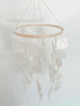 Load image into Gallery viewer, Capiz Shell Hanging Mobile | Boho Nursery Coastal Styling Piece
